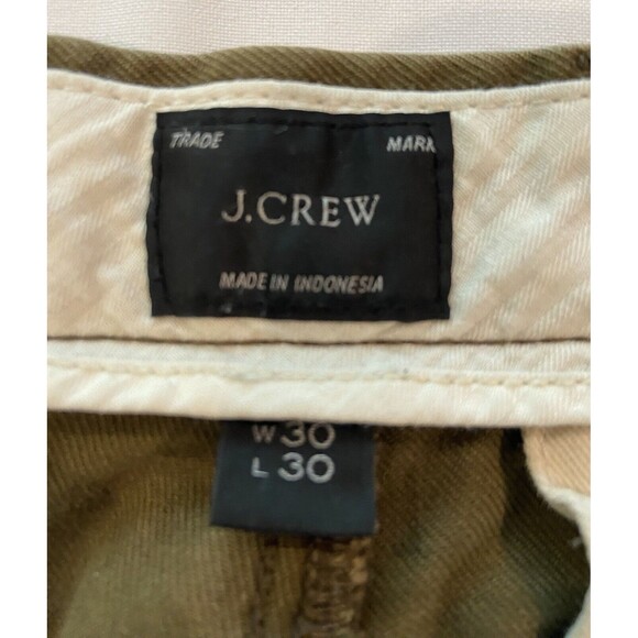 J Crew Women's Relaxed Size 30/30 Army Green Stretchy Soft Denim Pant - Picture 3 of 8